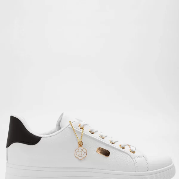 Sneakers Basic Snake Print - Άσπρο+Μαύρο