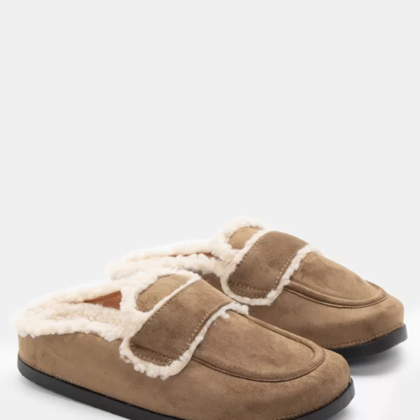 Clogs Σαμπό με Εσωτερική Επένδυση Γούνας - Χακί