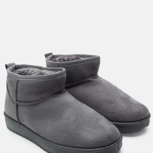 Μποτάκια με Εσωτερική Επένδυση Γούνας - Ανθρακί