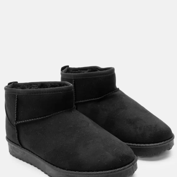 Μποτάκια με Εσωτερική Επένδυση Γούνας - Μαύρο