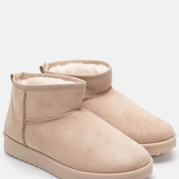 Μποτάκια με Εσωτερική Επένδυση Γούνας - Μπεζ