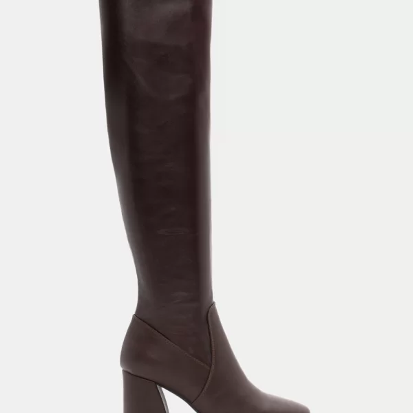 Μπότες Over The Knee - Καφέ Σκούρο
