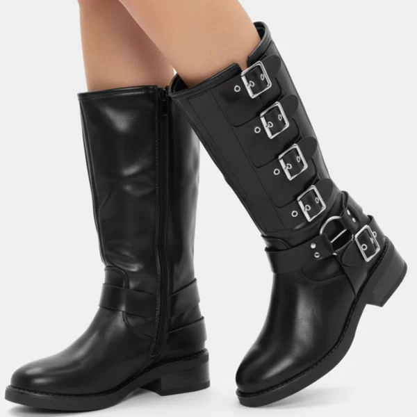 Μπο΄τες με Τόκες - Μαύρο