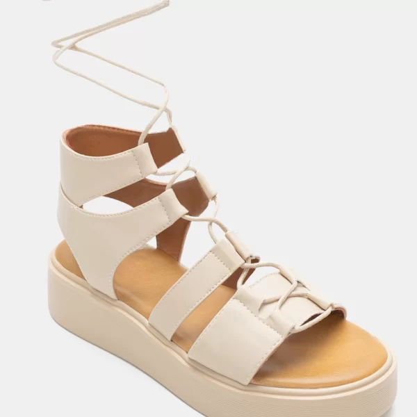 Σανδάλια Flatform Gladiator - Μπεζ