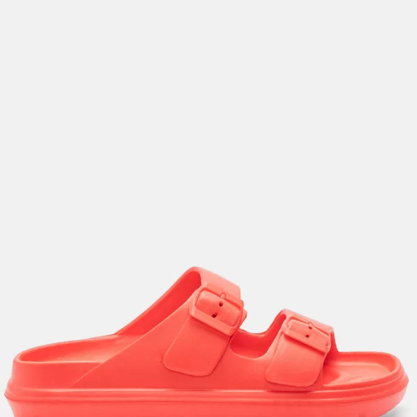 Παντόφλες με Διπλές Τόκες - Κόκκινο