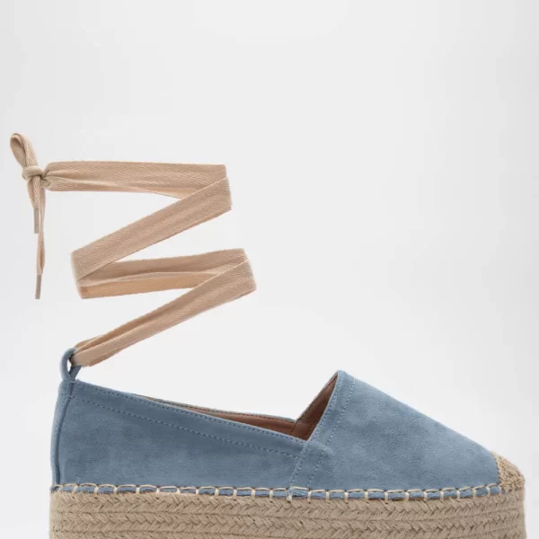 Εσπαντρίγιες Flatforms Lace Up - Γαλάζιο