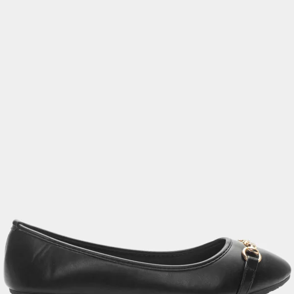 Μπαλαρίνες με Διακοσμητική Αγκράφα - Μαύρο