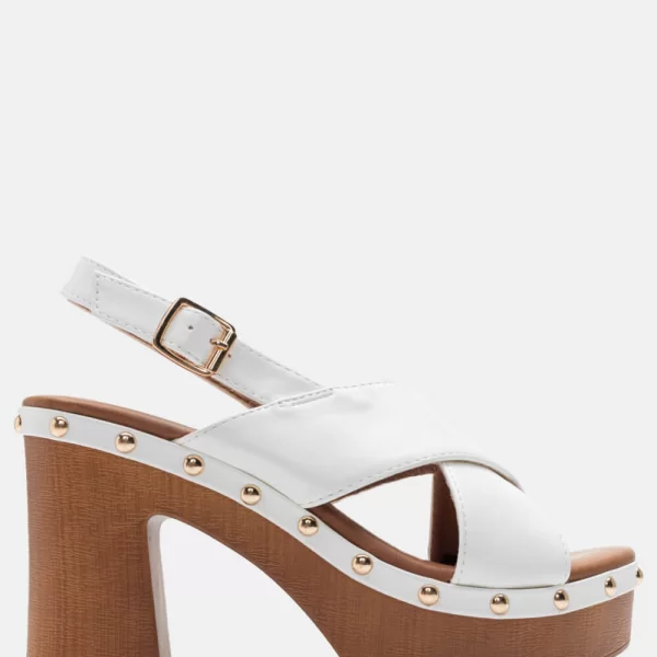 Πλατφόρμες με Χιαστί Λουράκια - Λευκό