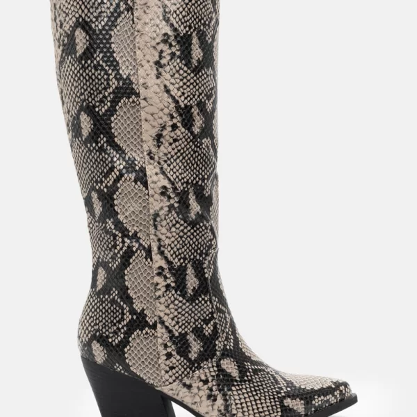 Μπότες Μυτερές Snake Print - Φίδι-Μπέζ