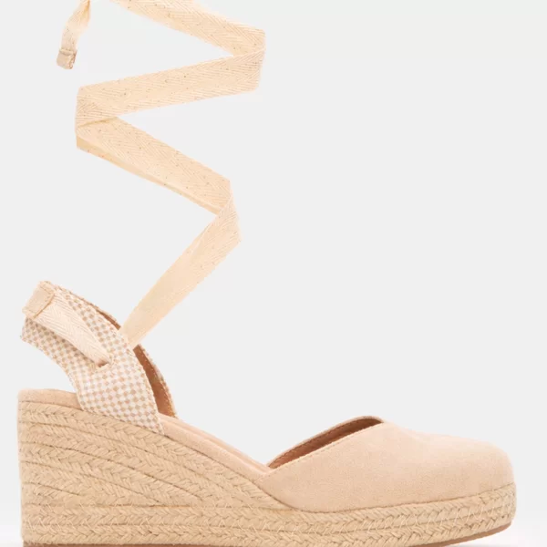 Πλατφόρμες Εσπαντρίγιες Lace Up - Μπεζ