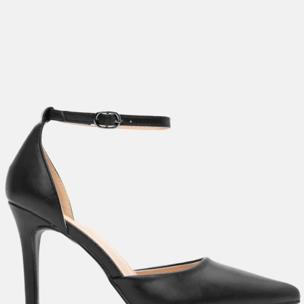 Γόβες Μυτερές με Μπαρέτα - Μαύρο