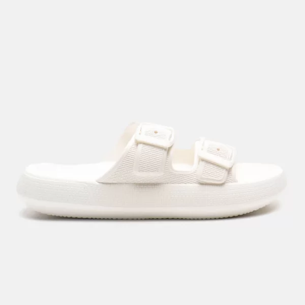 Παντόφλες με Δύο Τόκες - Λευκό