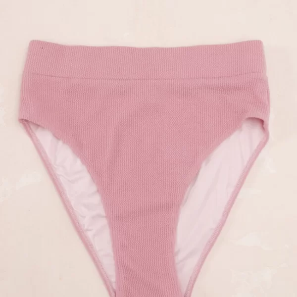 GIGI-Μαγιό Slip Μπικίνι με Φαρδύ Λάστιχο Plus Size - Ροζ