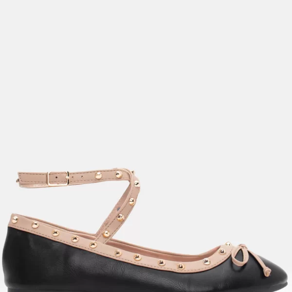 Μπαλαρίνες με Διακοσμητικό Φιόγκο & Τρουκς - Μαύρο