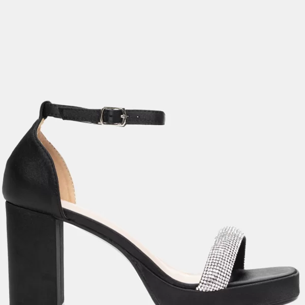 Πέδιλα με Φιάπα & Strass - Μαύρο