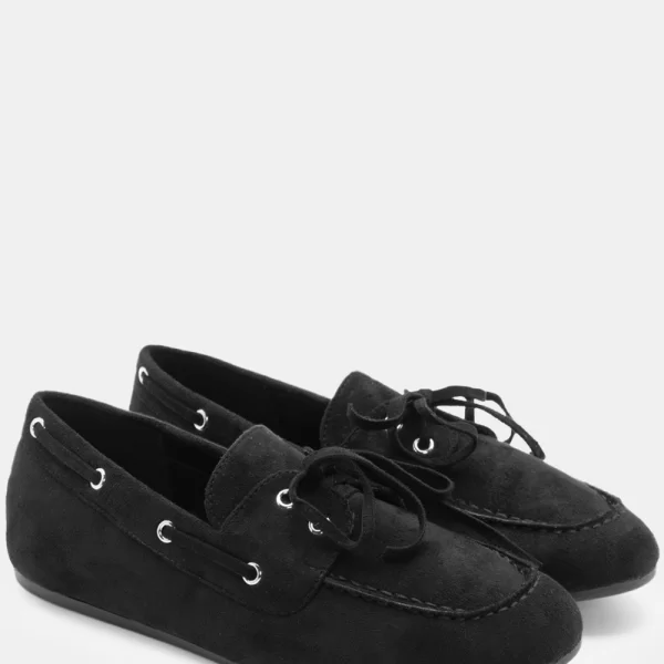 Μοκασίνια με Διακοσμητικά Κορδόνια - Μαύρο