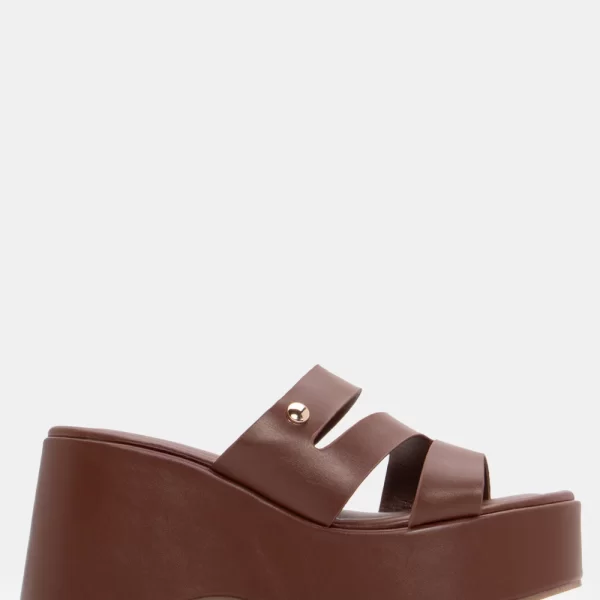 Πλατφόρμες με Ανοίγματα στο Πλάι & Λάστιχο - Καφέ