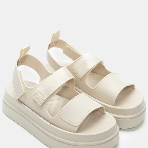 Σανδάλια Flatform με Λουράκια Scratch - Μπεζ