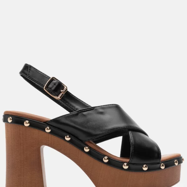 Πλατφόρμες με Χιαστί Λουράκια - Μαύρο