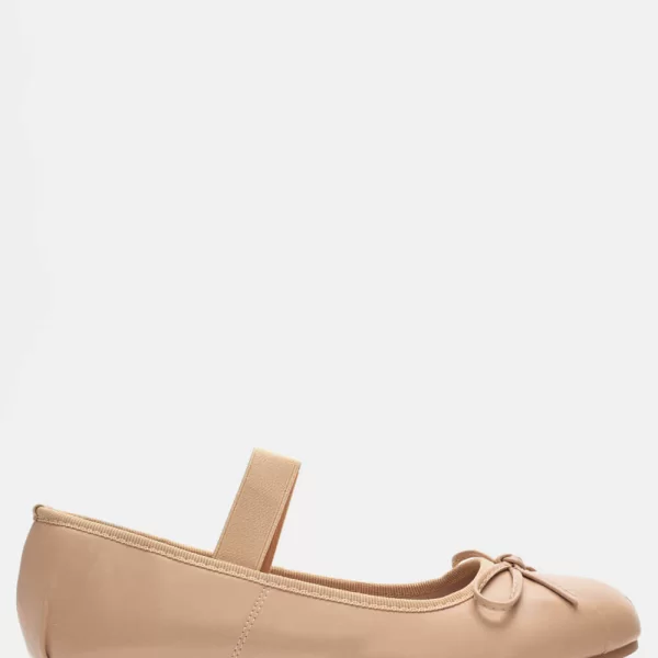 Μπαλαρίνες με Λάστιχο & Διακοσμητικό Φιόγκο - Μπεζ