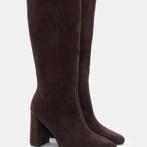 Μπότες Μυτερές Μονόχρωμες - Καφέ Σκούρο