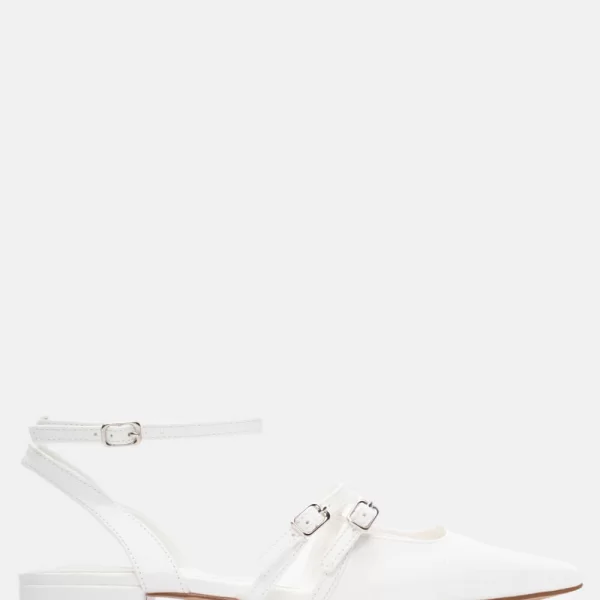 Γοβάκια Open Heel με Πολλαπλά Λουράκια - Λευκό