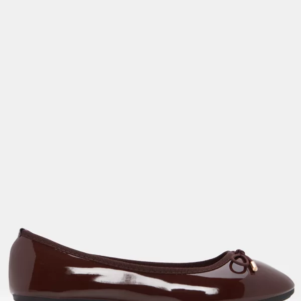 Μπαλαρίνες με Διακοσμητικό Φιόγκο - Καφέ Σκούρο