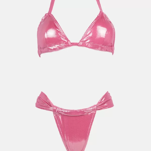 Μαγιό Σετ Μπικίνι Μεταλλιζέ - Φούξια