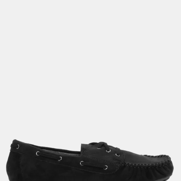 Μοκασίνια με Κορδόνια - Μαύρο
