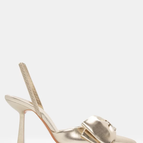 Γόβες Μυτερές με Διακοσμητικό Φιόγκο - Χρυσό