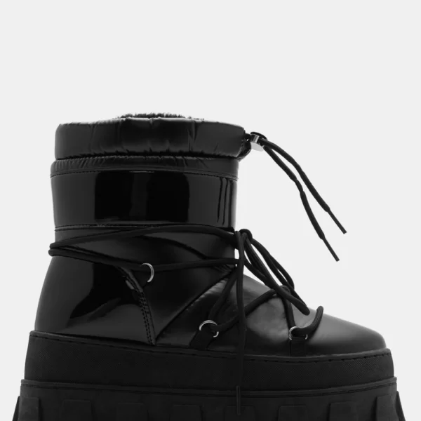 Μποτάκια Χιονιού με Επένδυση Γούνας - Μαύρο