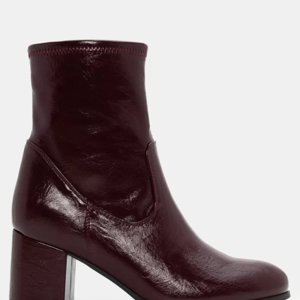 Μποτάκια Αστραγάλου με Τακούνι - Μπορντό