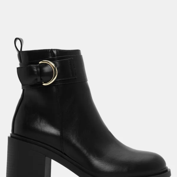 Μποτάκια Flatform με Διακοσμητικό Ζωνάκι - Μαύρο