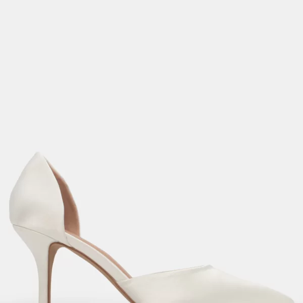 Γόβες Μυτερές με Τακούνι - Λευκό