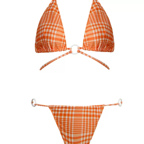 GIGI-Μαγιό Σετ Μπικίνι με Κρίκο και Μεγάλα Κορδόνια - Πορτοκαλί
