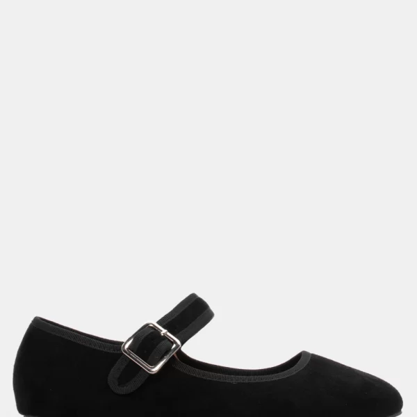 Μπαλαρίνες με Λουράκι & Τόκα - Μαύρο