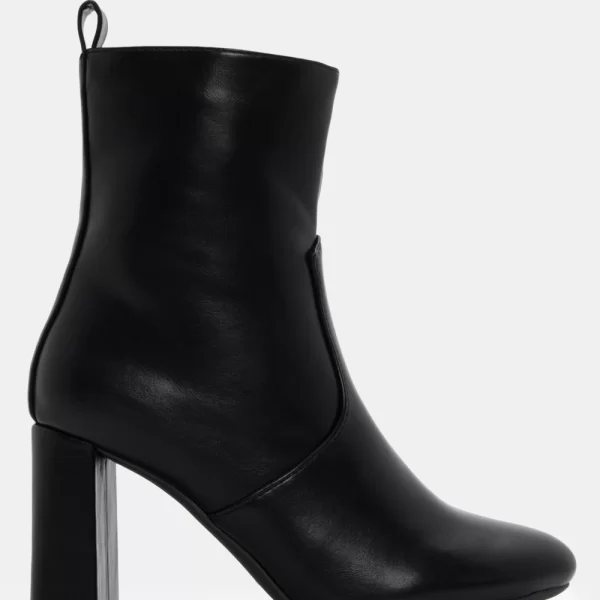 Μποτάκια με Τακούνι - Μαύρο-Ματ