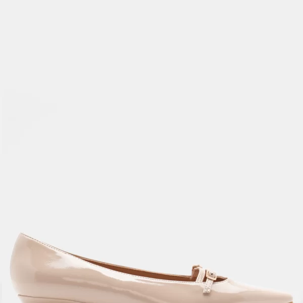 Γόβες Μυτερές με Λουράκια - Μπεζ