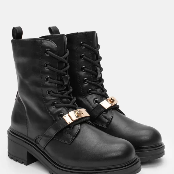 Αρβυλάκια Δίσολα με Διακοσμητικό Λουράκι - Μαύρο