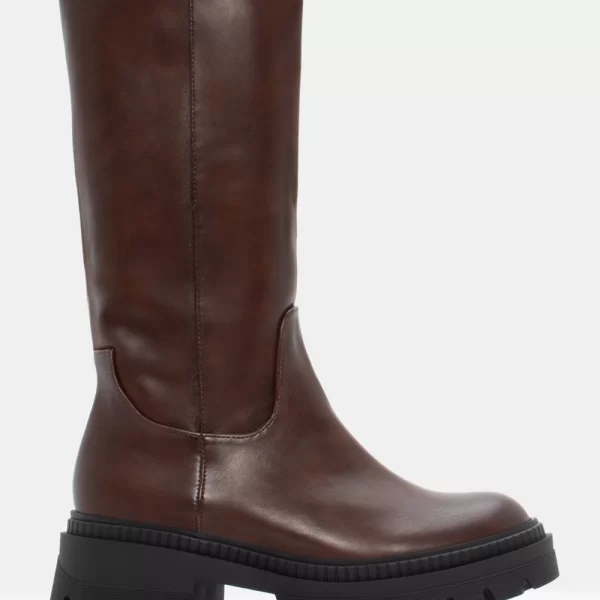 Μπότες με Τρακτερωτή Σόλα - Καφέ Σκούρο