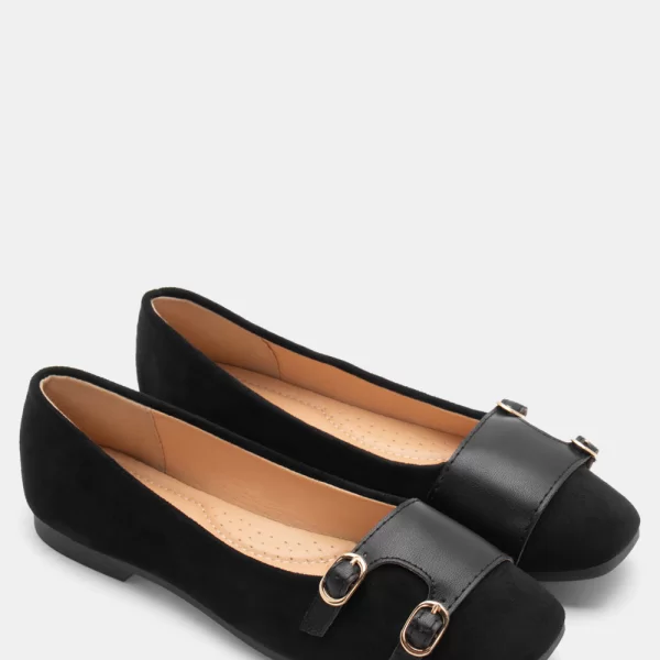 Μπαλαρίνες με Διακοσμητικό Ζωνάκι - Μαύρο