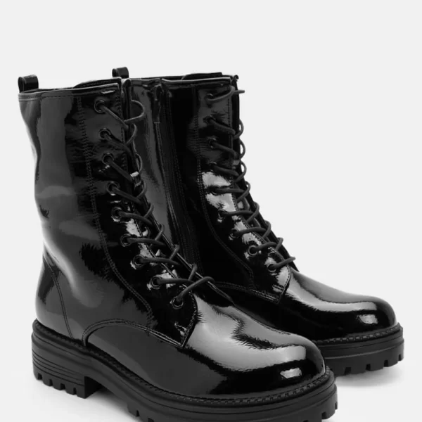 Αρβυλάκια με Τρακτερωτή Σόλα - Μαύρο-Λουστρίνι