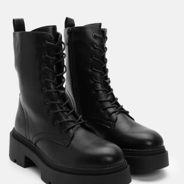 Αρβυλάκια Δίσολα με Φερμουάρ - Μαύρο-Ματ