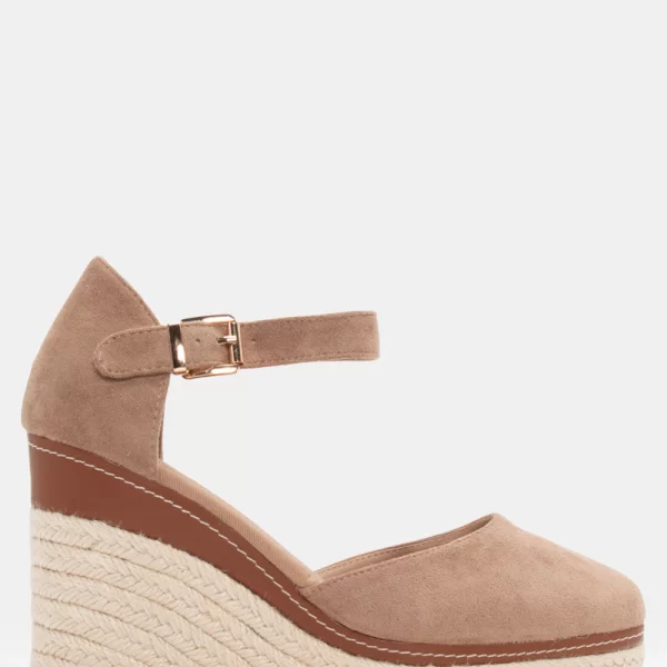 Πλατφόρμες Εσπαντρίγιες με Μπαρέτα - Μπεζ-Σκούρο