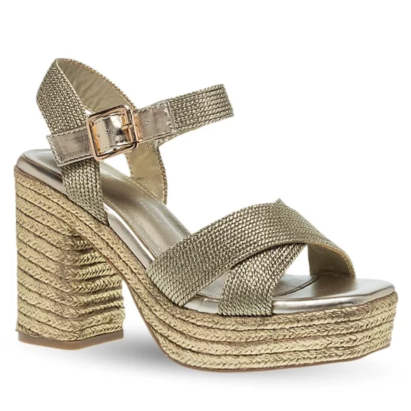 Γυναικεία Πέδιλα Με Τακούνι Xti 142741 Gold