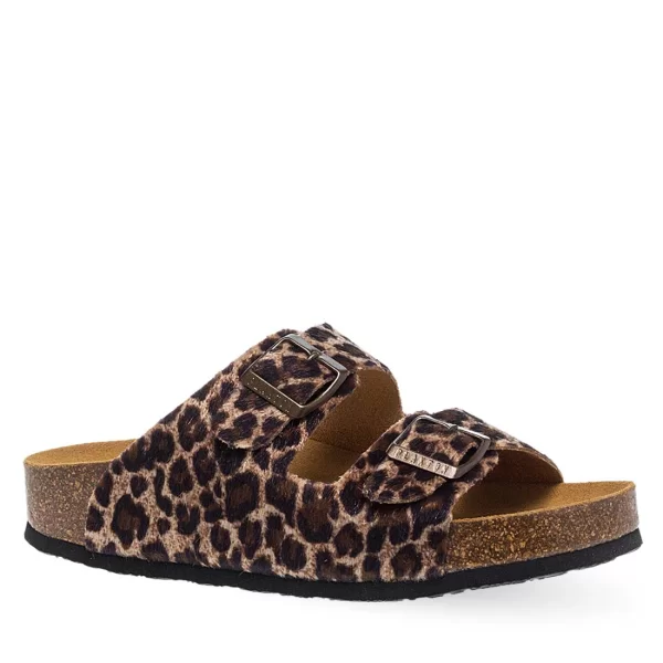 Γυναικεία Δερμάτινα Σανδάλια Plakton 340010 No 5 Leopard
