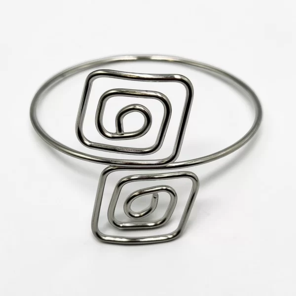 ΒΡΑΧΙΟΛΙ ΑΤΣΑΛΙ ΜΠΡΑΤΣΟΥ ΑΣΗΜΙ ΜΕ ΔΙΠΛΗ ΤΕΤΡΑΓΩΝΗ ΣΠΕΙΡΑ