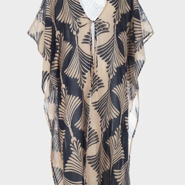 Γυναικείο μακρύ καφτάνι τουνίκ με σχέδια .Summer Collection SAND