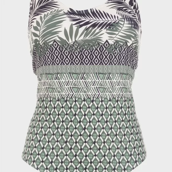 Ολόσωμο μαγιό σταθερές τιράντες αποσπώμενη επένδυση.Καλύπτει C-D Cup ΠΡΑΣΙΝΟ