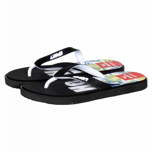 Γυναικεία σαγιονάρα flip-flop logo HE WELL. Summer Collection ΜΑΥΡΟ